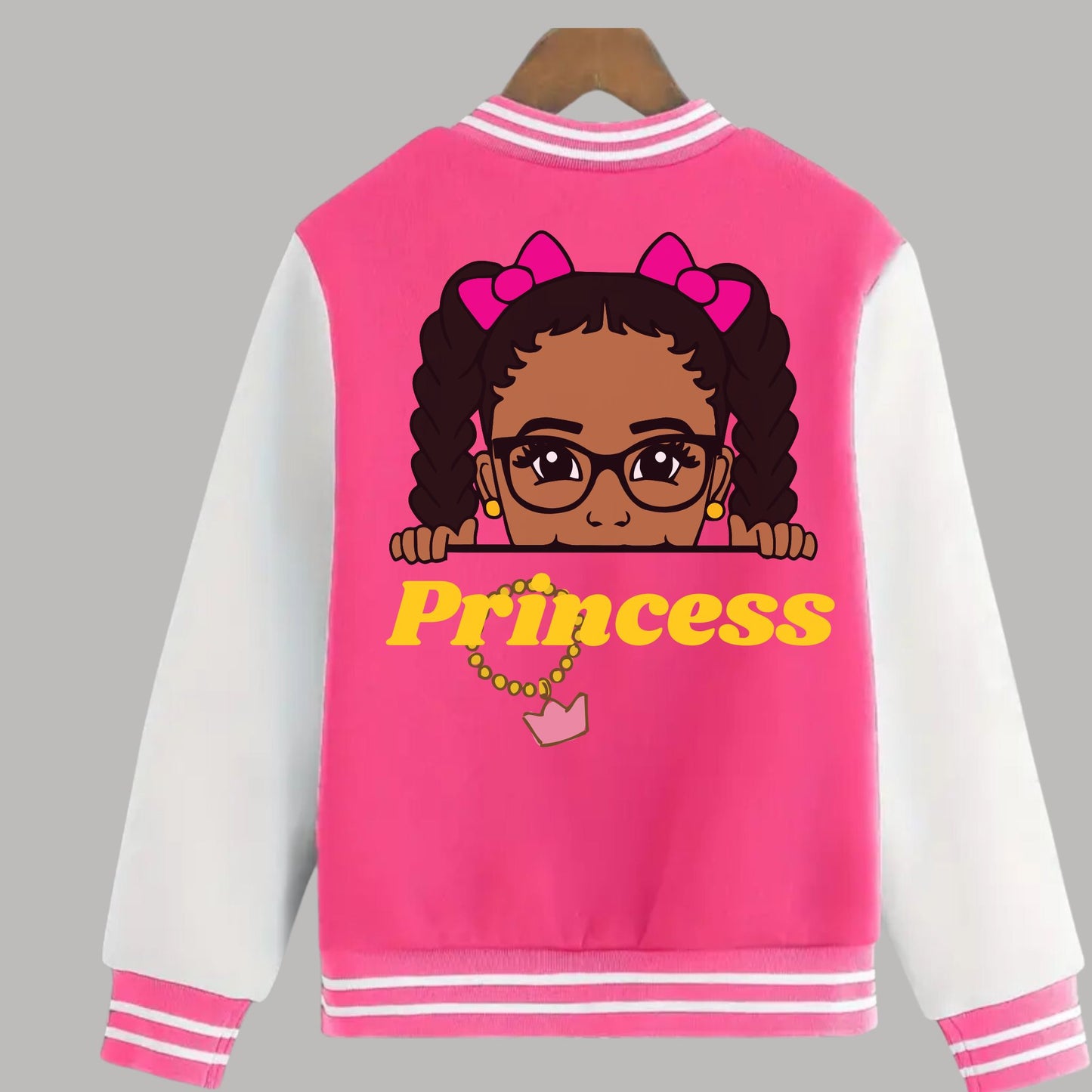 Princess And 2 Cool Customizable Varsity Jacket