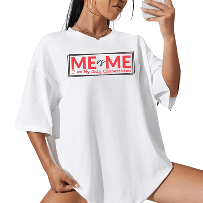 Me Vs Me Womens Short Sleeve Shirt - Creations4thePeople