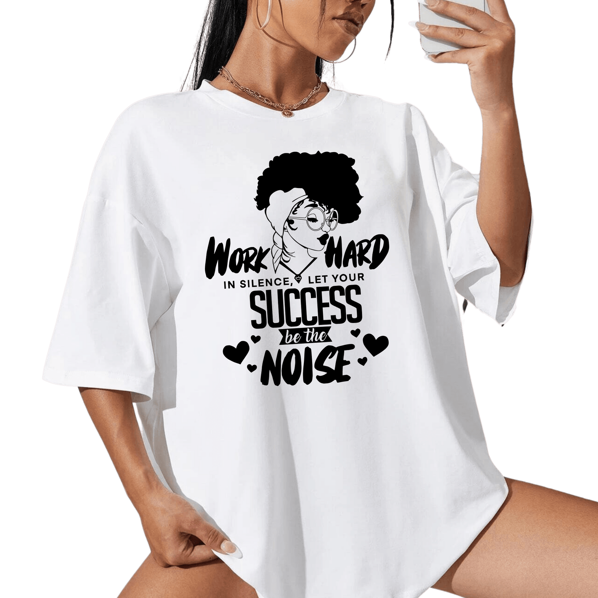 Work Hard Womens Short Sleeve Graphic Tee - Creations4thePeople