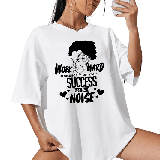 Work Hard Womens Short Sleeve Graphic Tee - Creations4thePeople