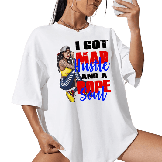 Mad Hustle Womens Short Sleeve Graphic Tee - Creations4thePeople