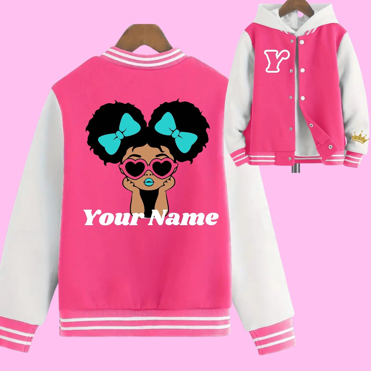 Princess And 2 Cool Customizable Varsity Jacket