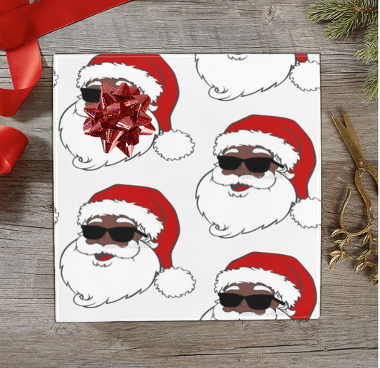 Black Santa Wrapping Paper