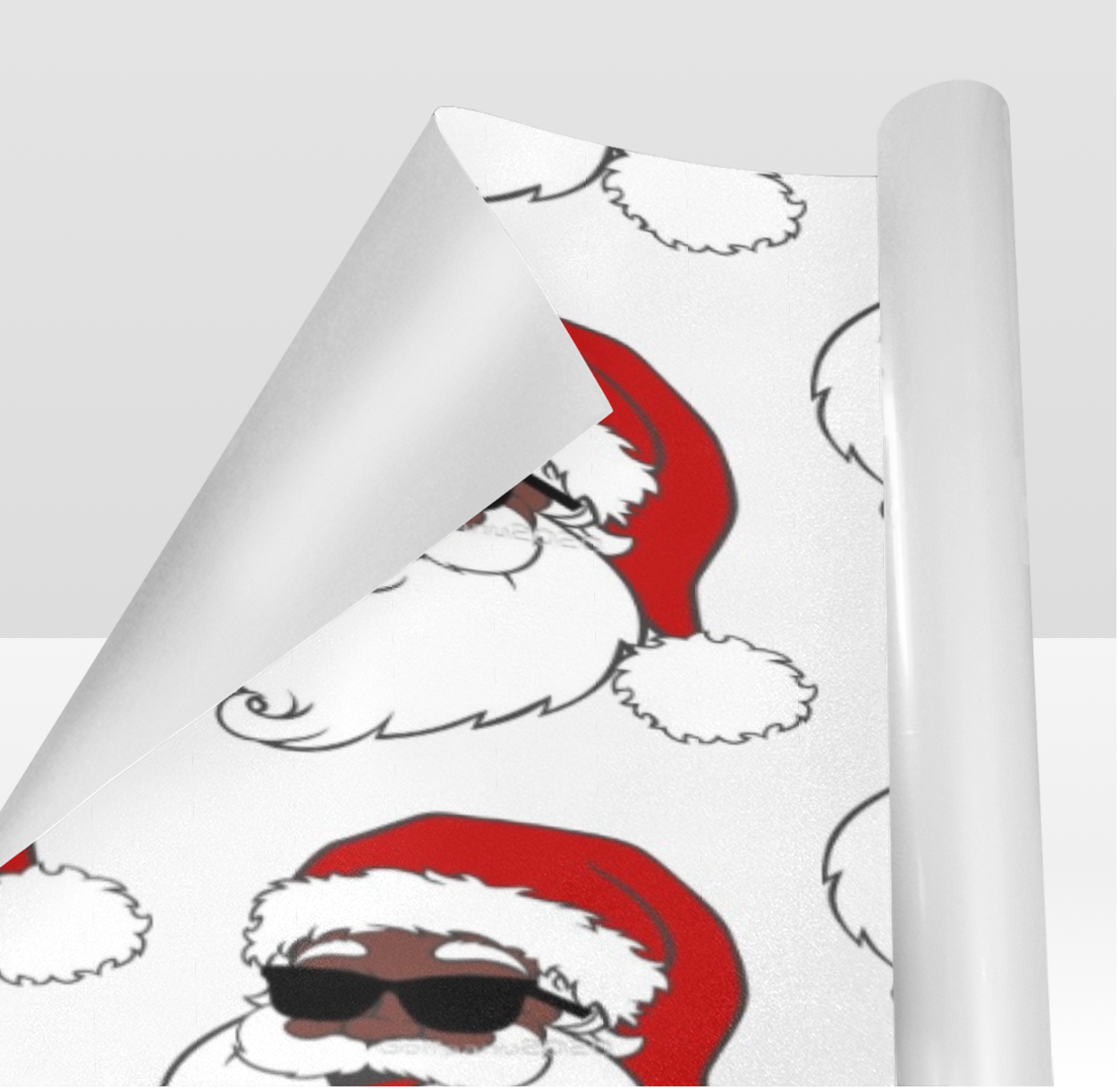 Black Santa Wrapping Paper