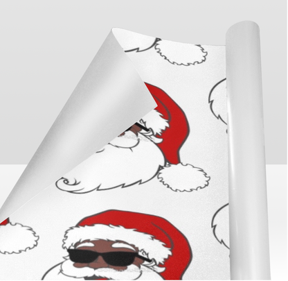 Black Santa Wrapping Paper