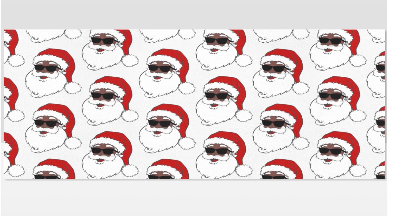 Black Santa Wrapping Paper