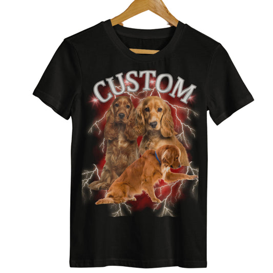 CUSTOM MY PUP VALENTINES DAY UNISEX RETRO T-SHIRT