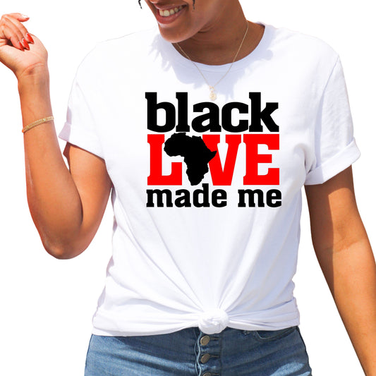 Black Love Womens Short Sleeve Shirt