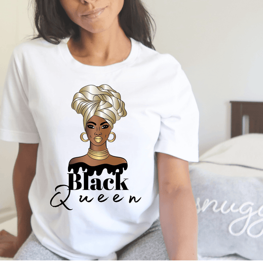 Black Queen Womens Short Sleeve T Shirt - Creations4thePeople