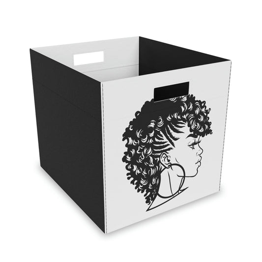 Afro Gurl Felt Storage Box - Creations4thePeople