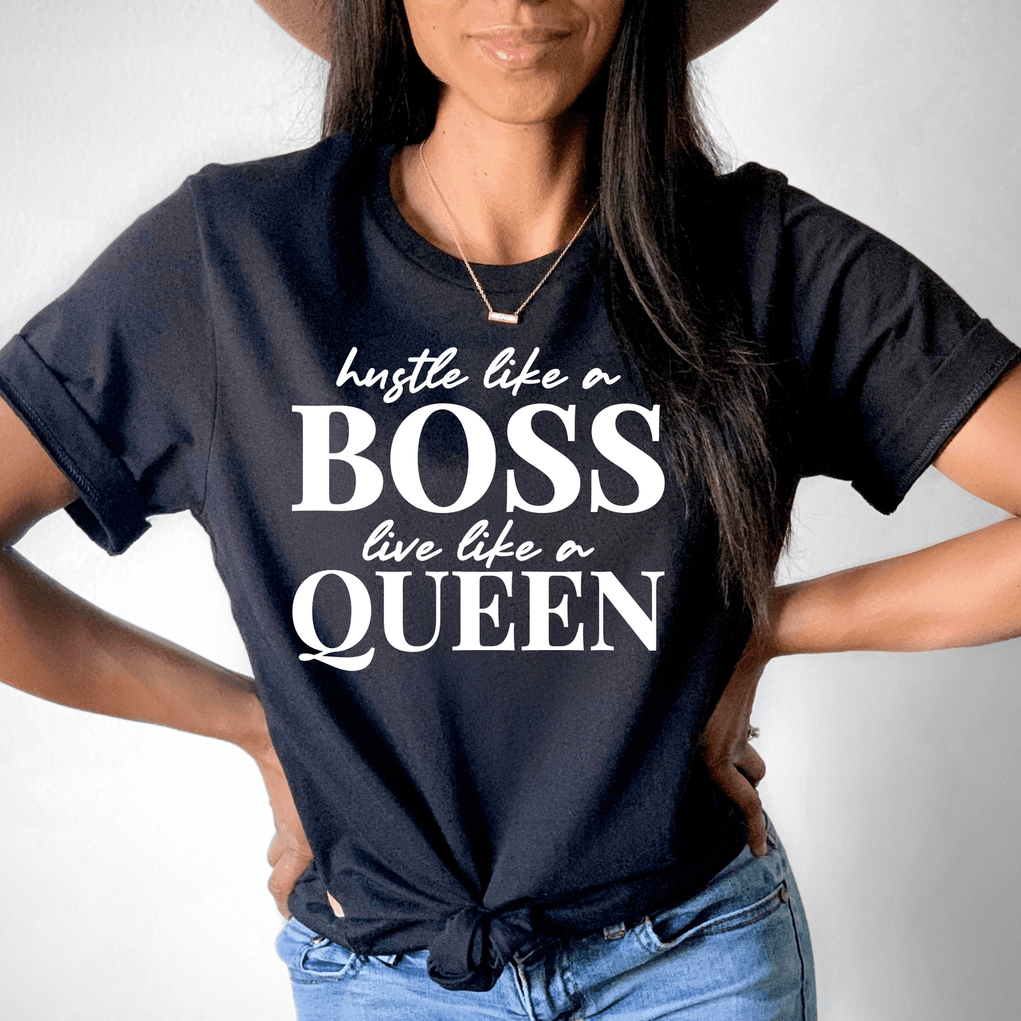 Hustle Like A Boss Womens T-Shirt - Creations4thePeople