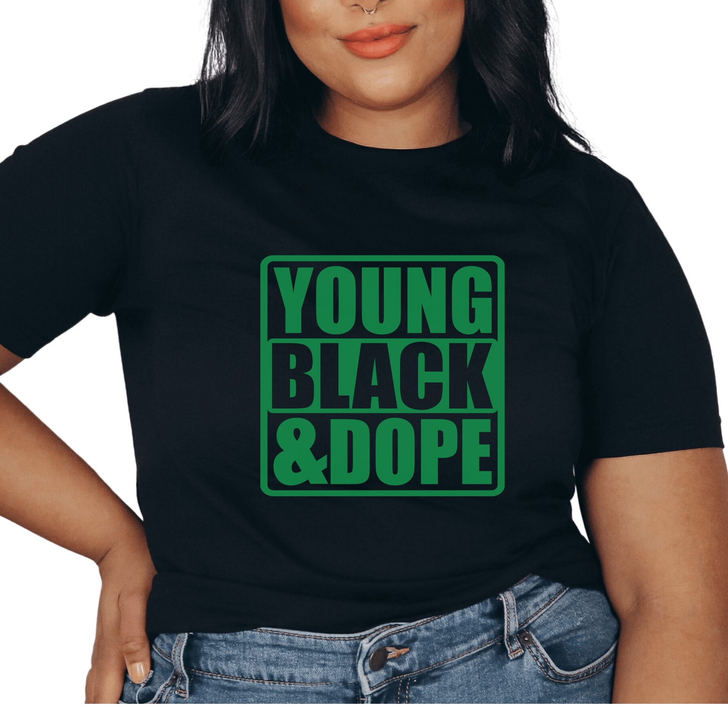 Young Black & Dope Short Sleeve Womens T Shirt - Creations4thePeople