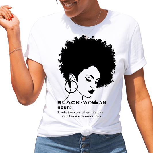 Black Queen Short Sleeve Womens T Shirt - Creations4thePeople