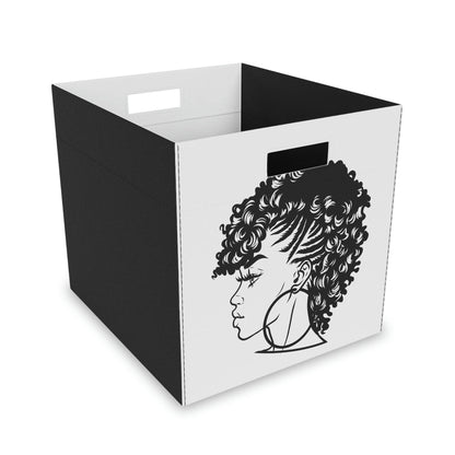 Afro Gurl Felt Storage Box - Creations4thePeople