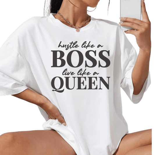 Hustle Like A Boss Womens T-Shirt - Creations4thePeople