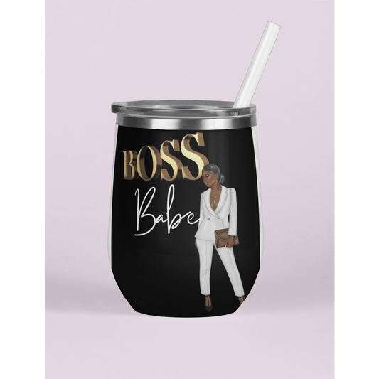 Boss Babe Wine Tumbler - Creations4thePeople