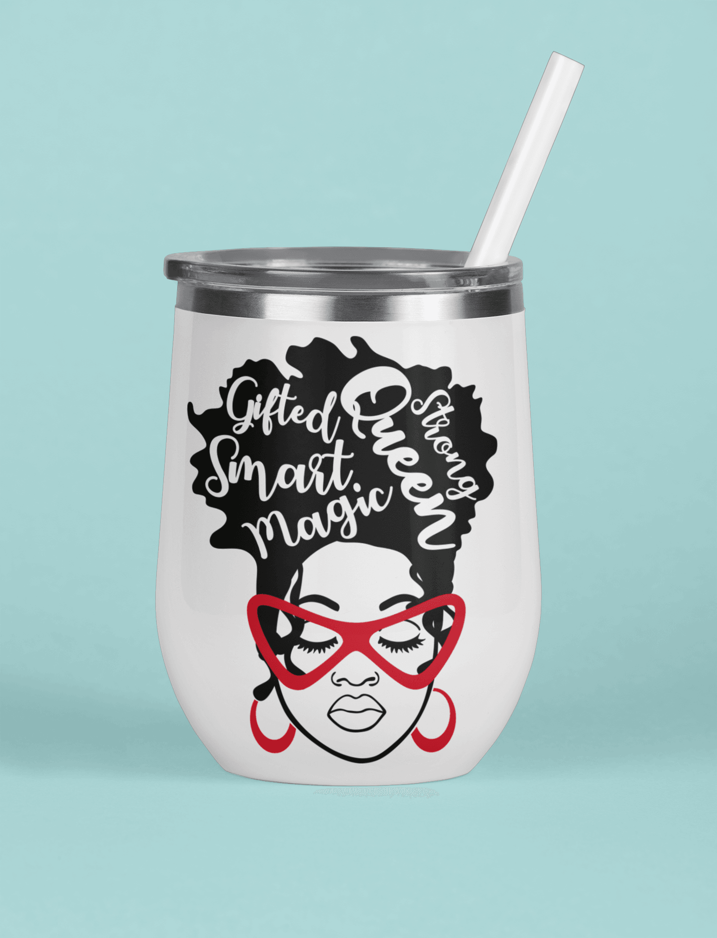 Afro Gurl Wine Tumbler - Creations4thePeople