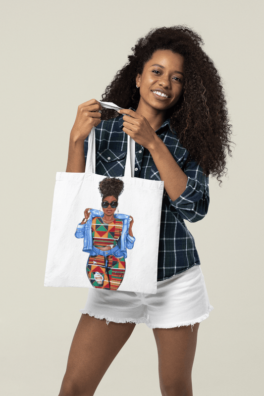 Bossy Tote Bags, Melanin Woman Overnight Tote Bag - Creations4thePeople