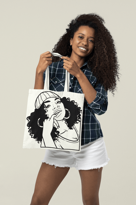 KeKe Tote Bag, Black Girl Magic Tote Bag - Creations4thePeople